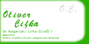 oliver cifka business card